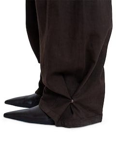 Balloon + snaps dames jeans bruin
