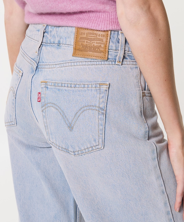 Low loose rose up LL dames jeans blauw