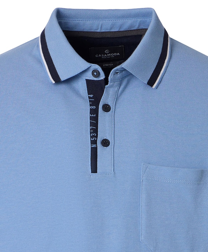 Heren polo blauw