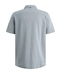 Heren overhemd korte mouw blauw