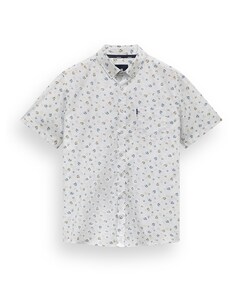 Heren overhemd korte mouw blauw