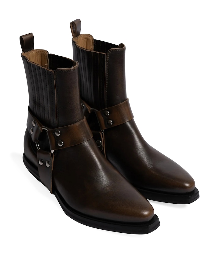 Texan buckle westernlaarzen bruin