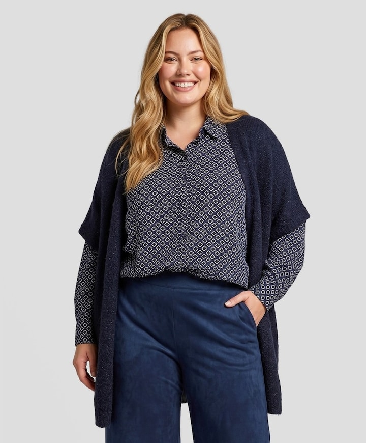 Dames vest blauw