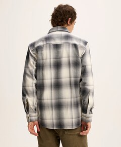 Heren overhemd lange mouw grijs