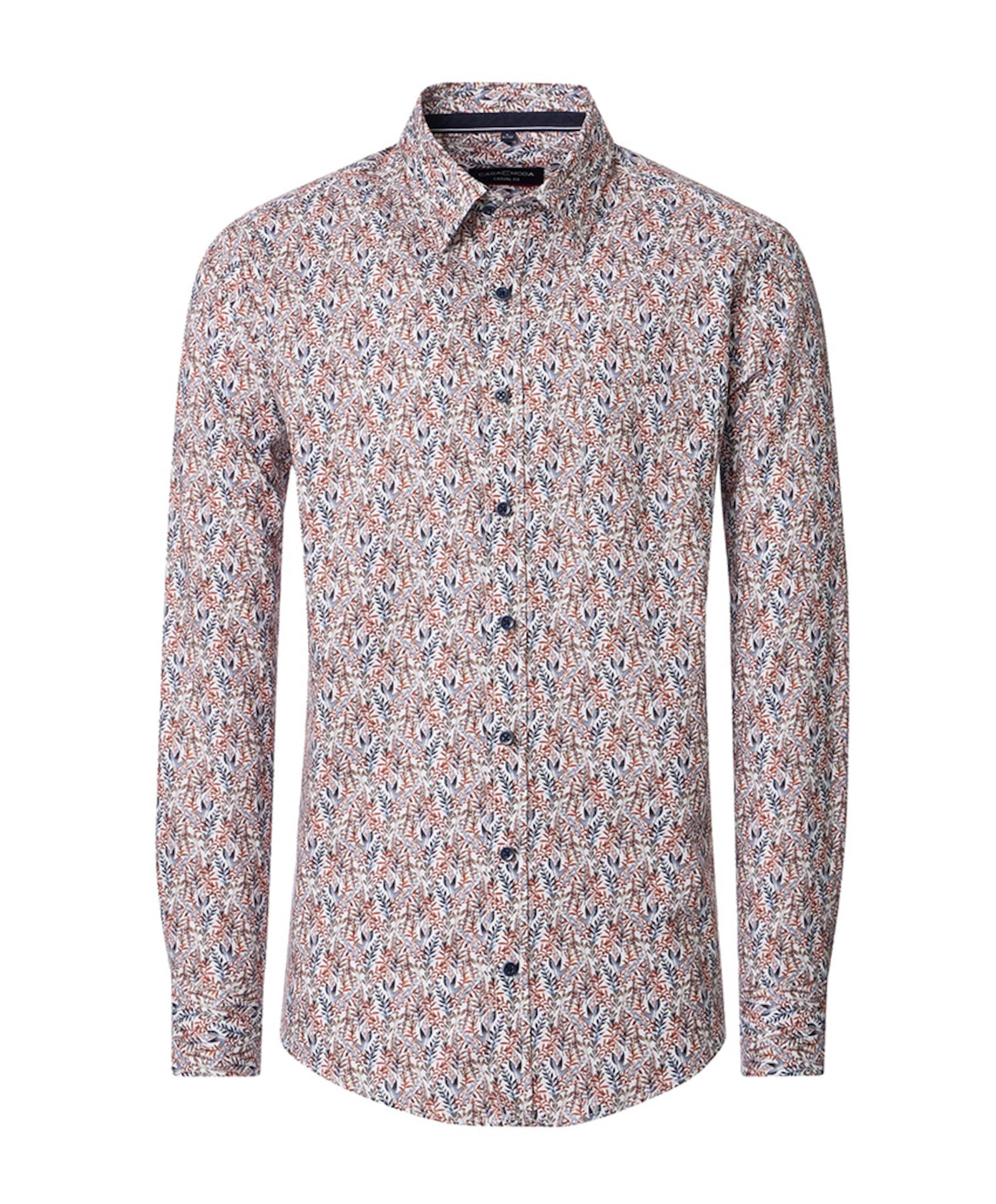 Heren overhemd lange mouw oranje