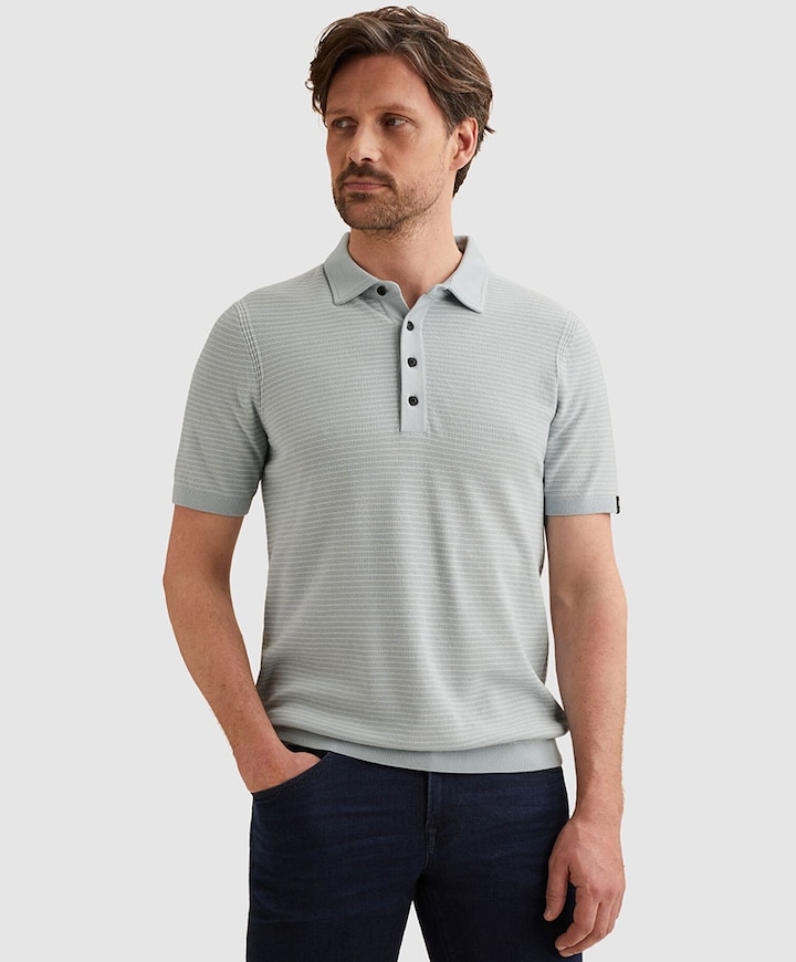Heren polo blauw