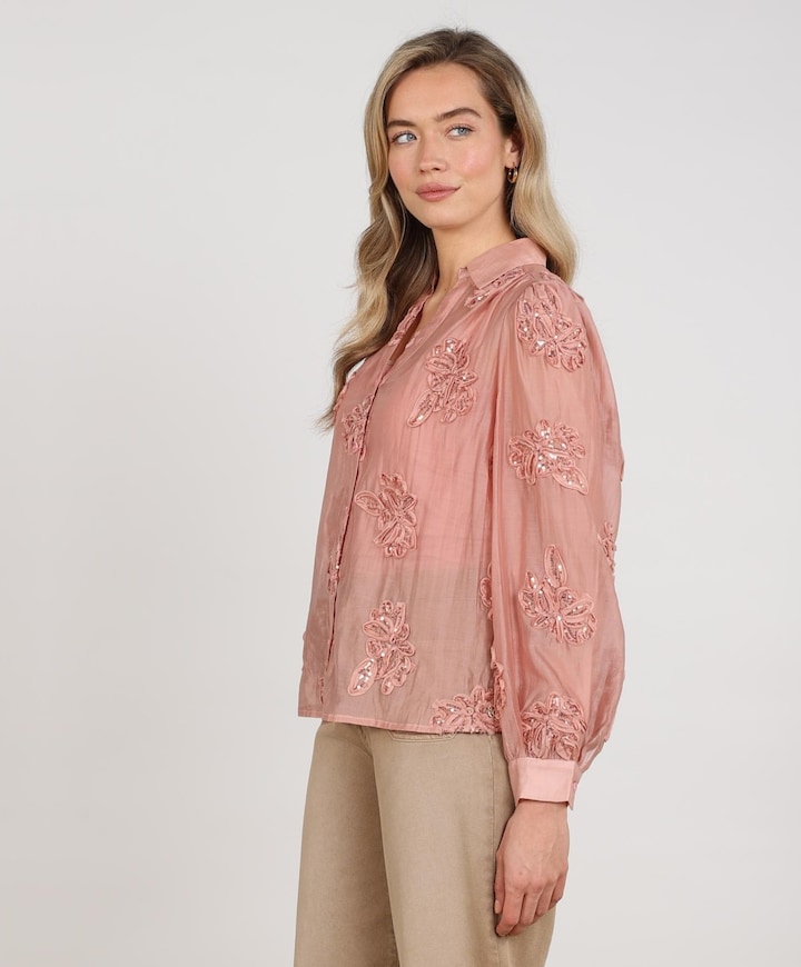 Dames blouse roze