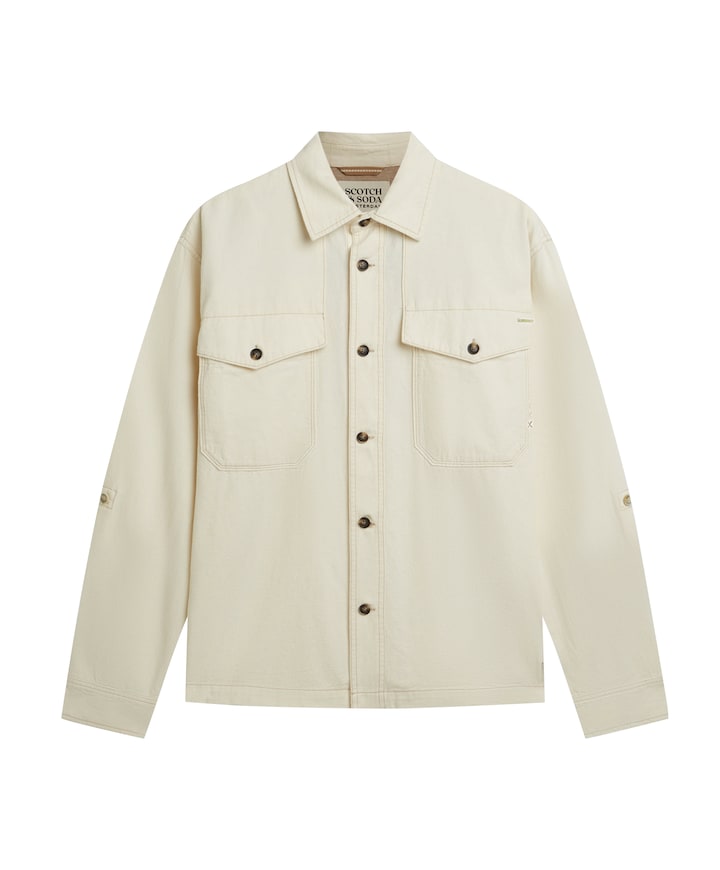 Heren overshirt beige