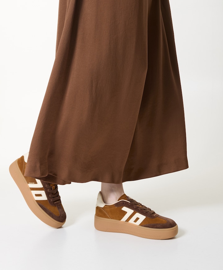 XXL dames sneakers bruin