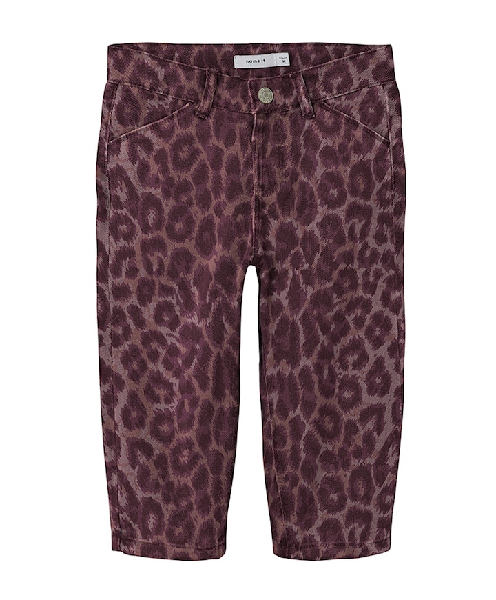 NMFBELLA MOM LEO TWILL PANT 4002-TD broek bordeaux