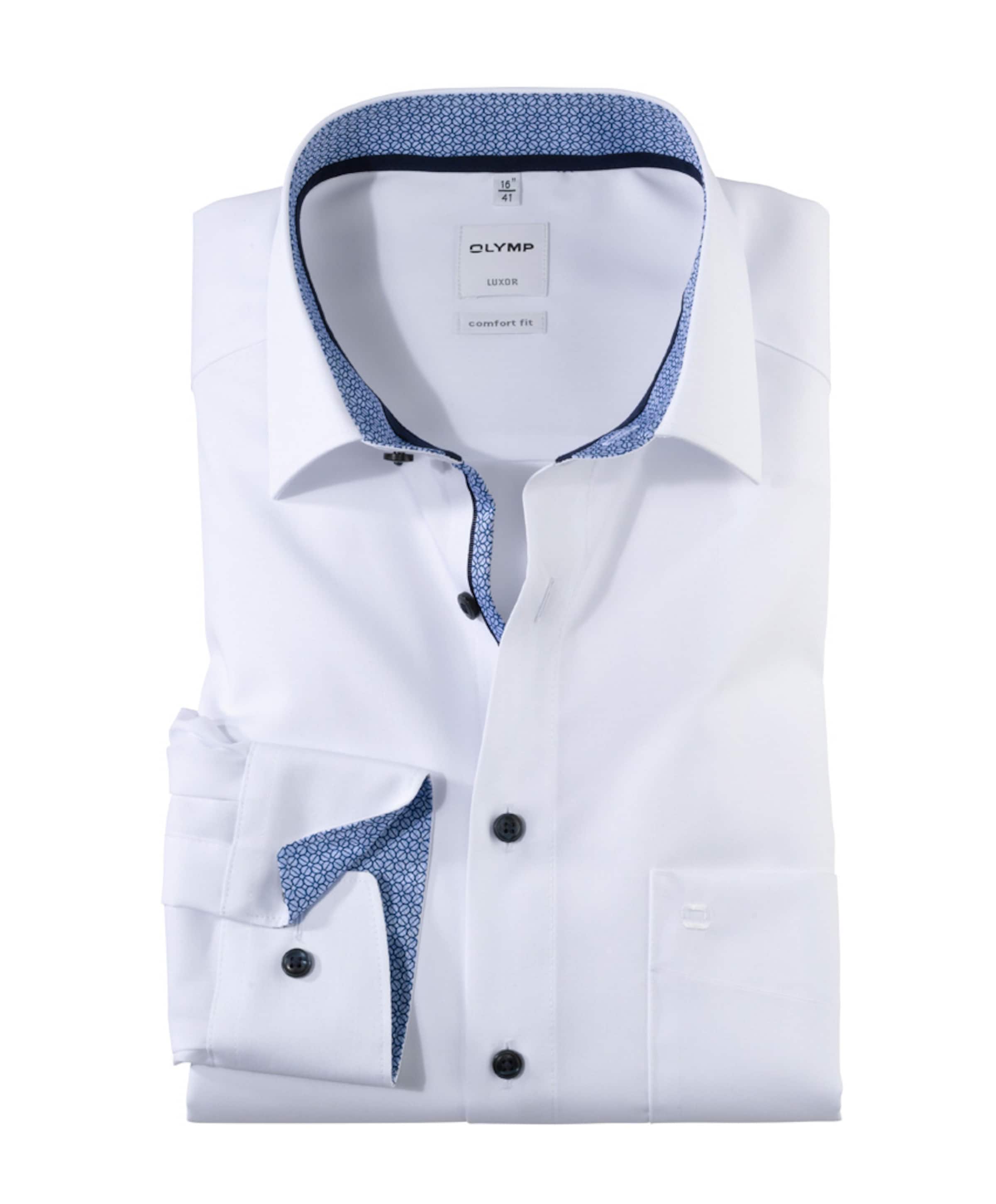 Heren overhemd lange mouw wit