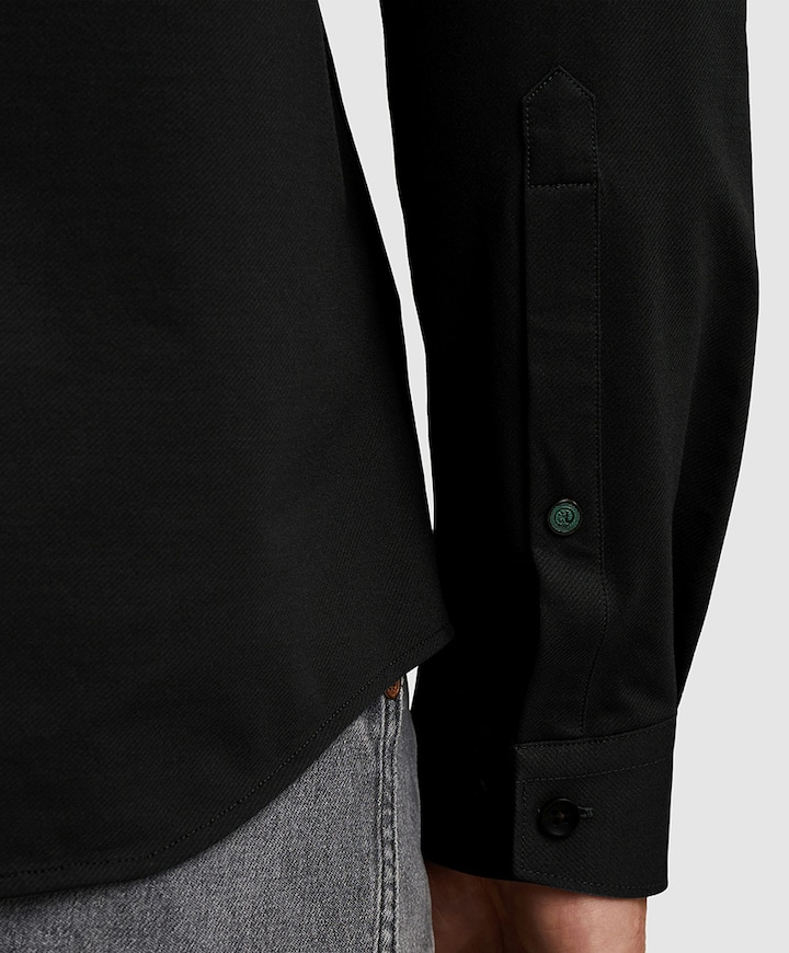 Heren overhemd lange mouw zwart