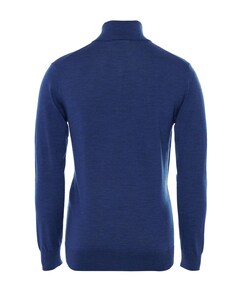 Heren trui met rits blauw