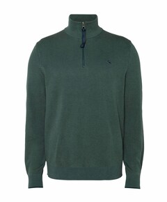 Heren trui met rits groen