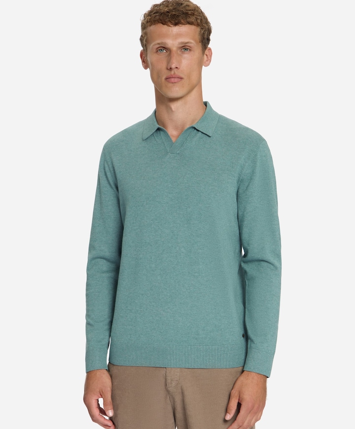 Heren polo blauw