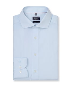 Heren overhemd lange mouw blauw