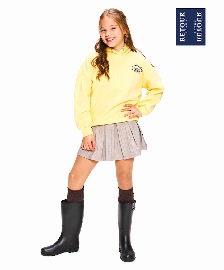 Meisjes hoodie ecru