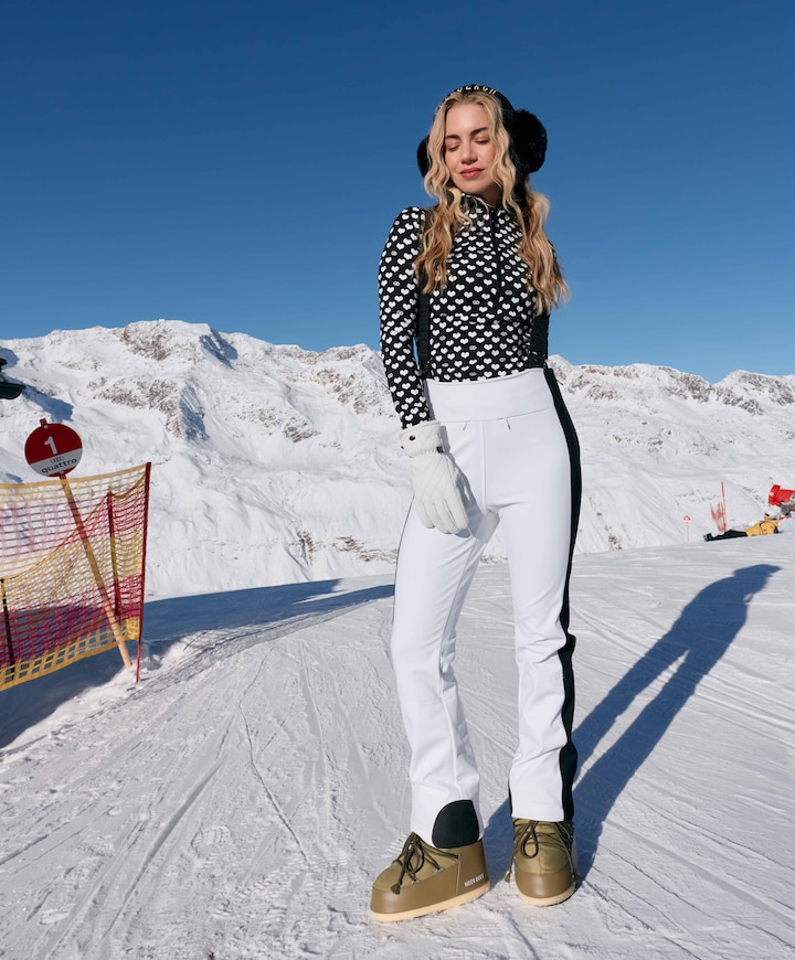 High end ski pants dames skibroek wit