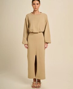 Dames jurk beige