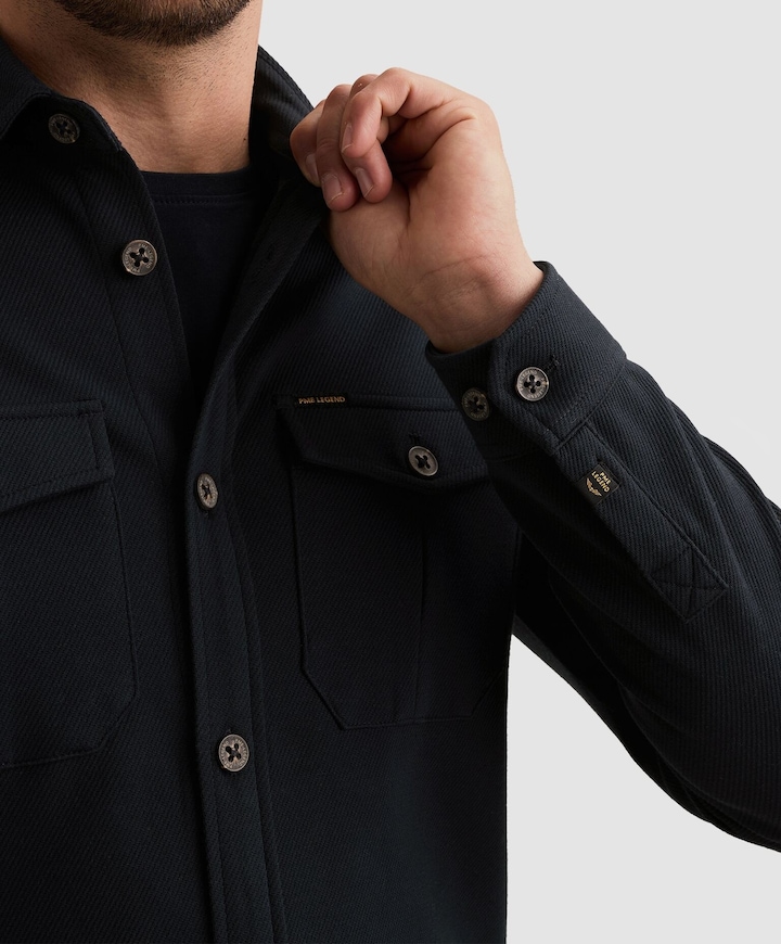 Heren overshirt blauw