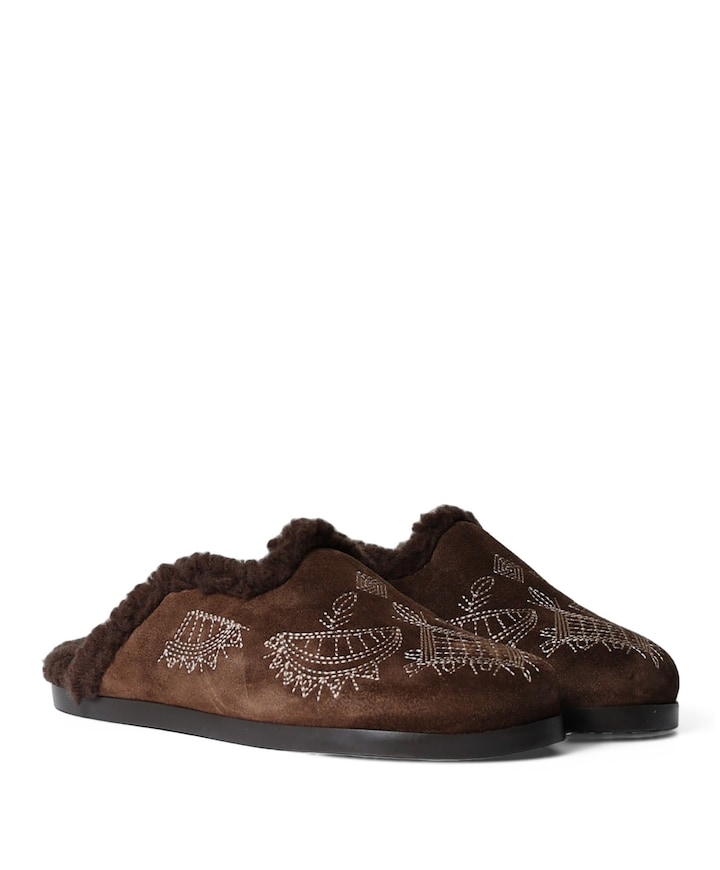 Mule Bohemian dames clogs bruin