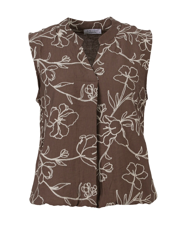 Dames top bruin