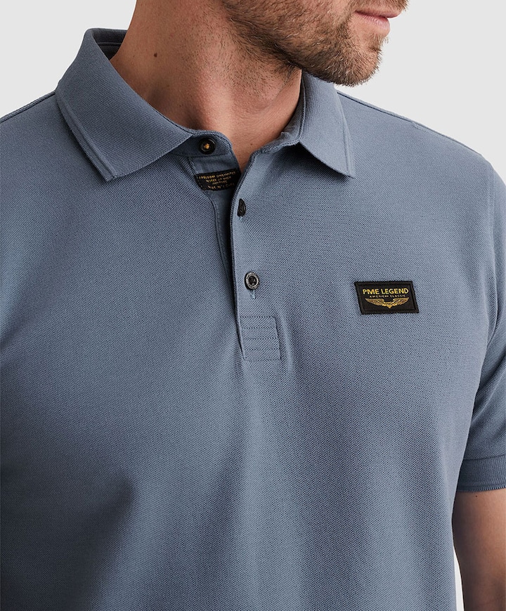 Heren polo blauw