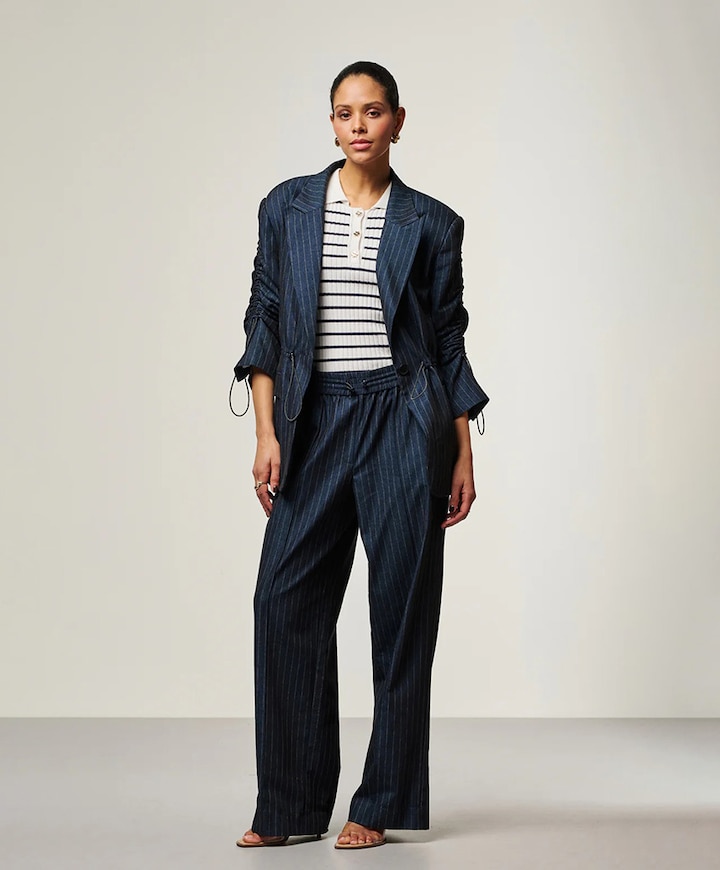 ESILA PINSTRIPE CO 510 dames broek blauw