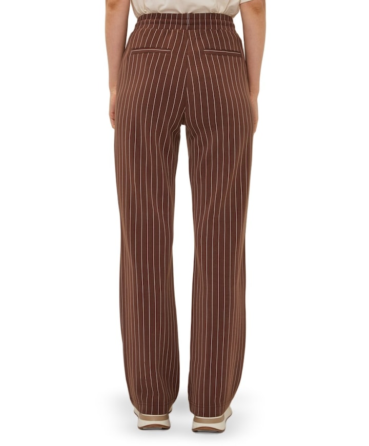 Modal striped dames broek bruin