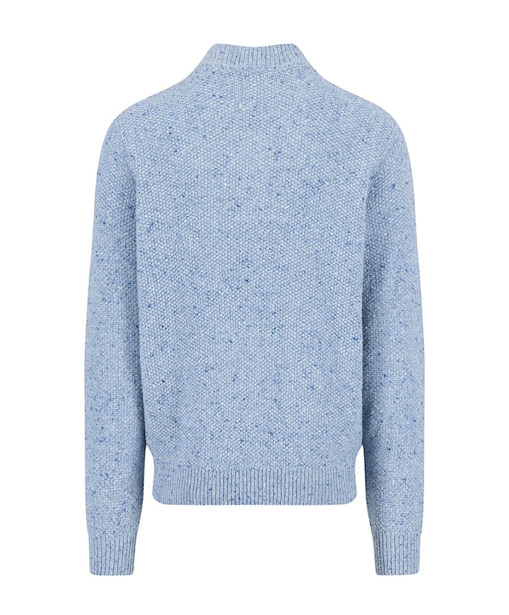 Heren trui met rits blauw