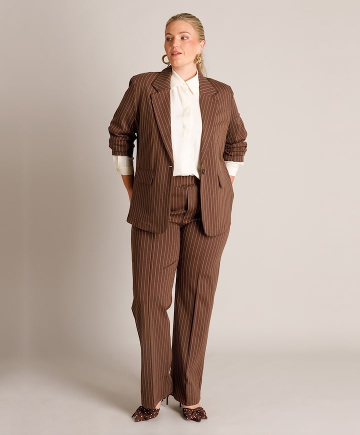 Dames blazer bruin