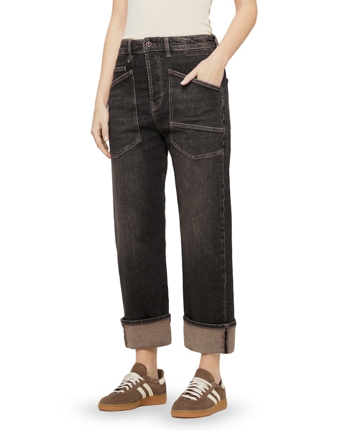 BAGGY dames jeans bruin