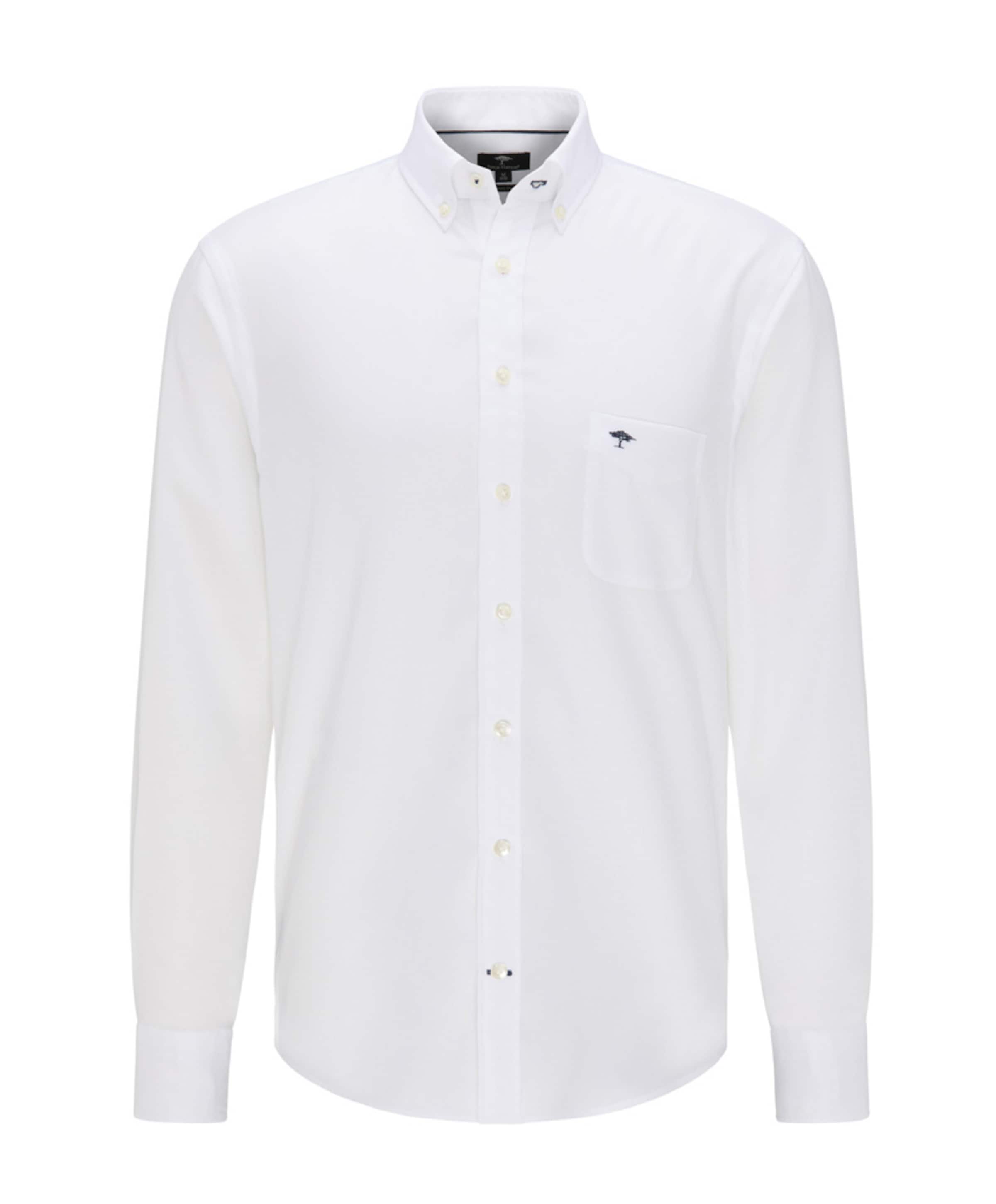 Heren overhemd lange mouw wit