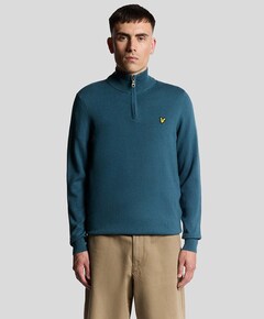 Heren trui met rits blauw