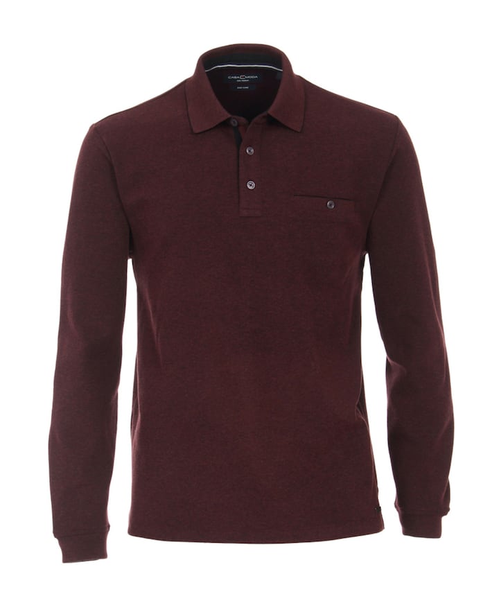 Heren polo bordeaux