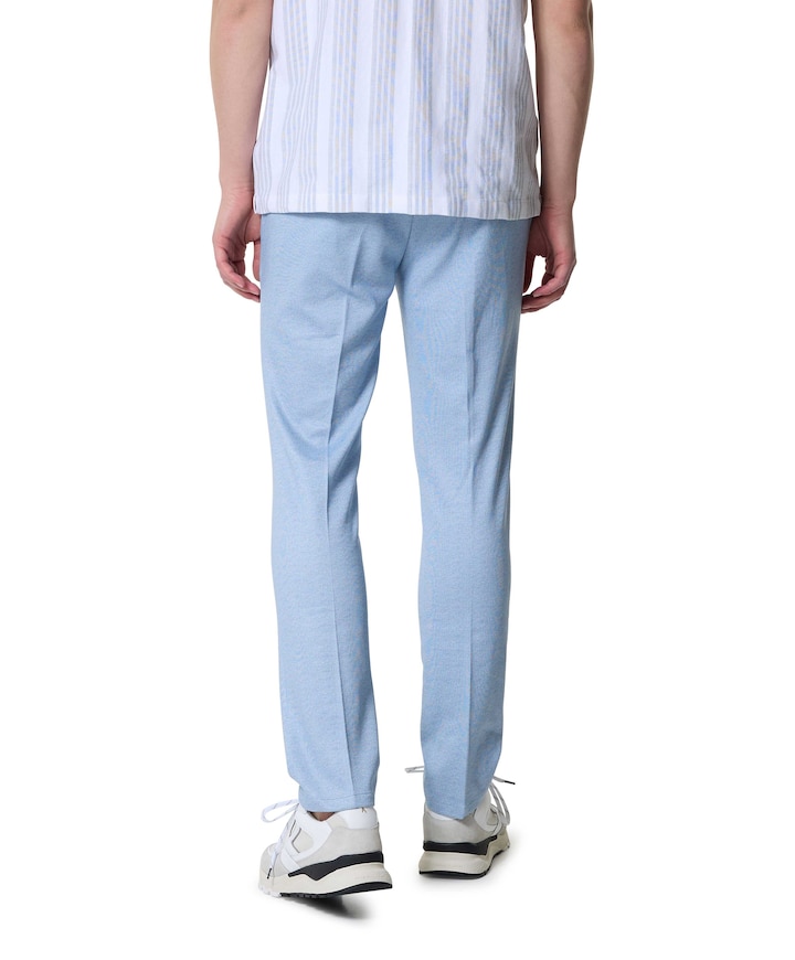 Trouser structure heren pantalon blauw