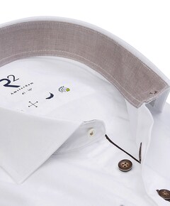 Heren overhemd lange mouw wit