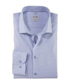 Heren overhemd lange mouw blauw