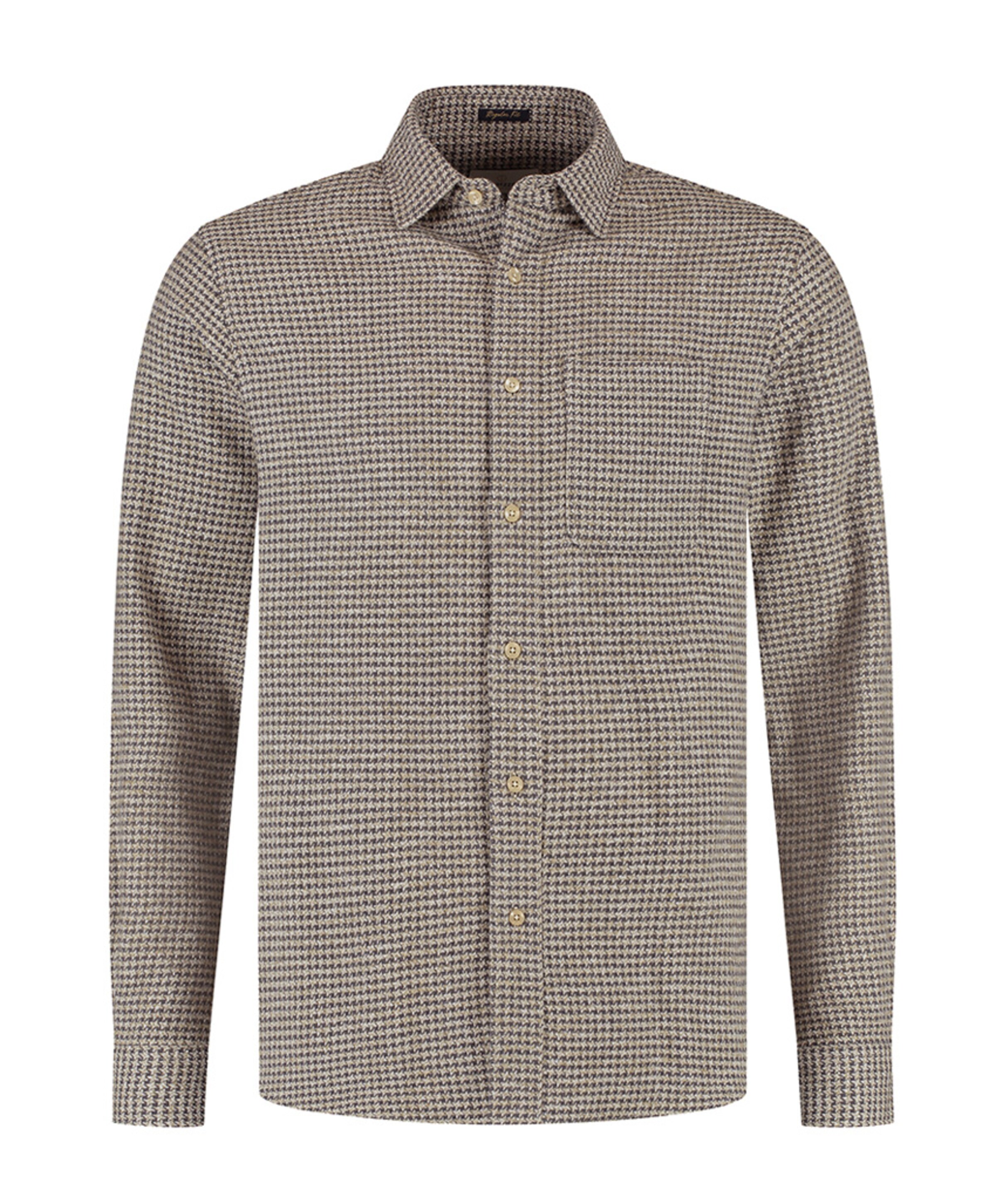 Overhemd lange mouw bruin