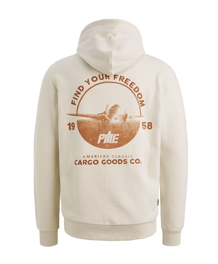Heren hoodie ecru