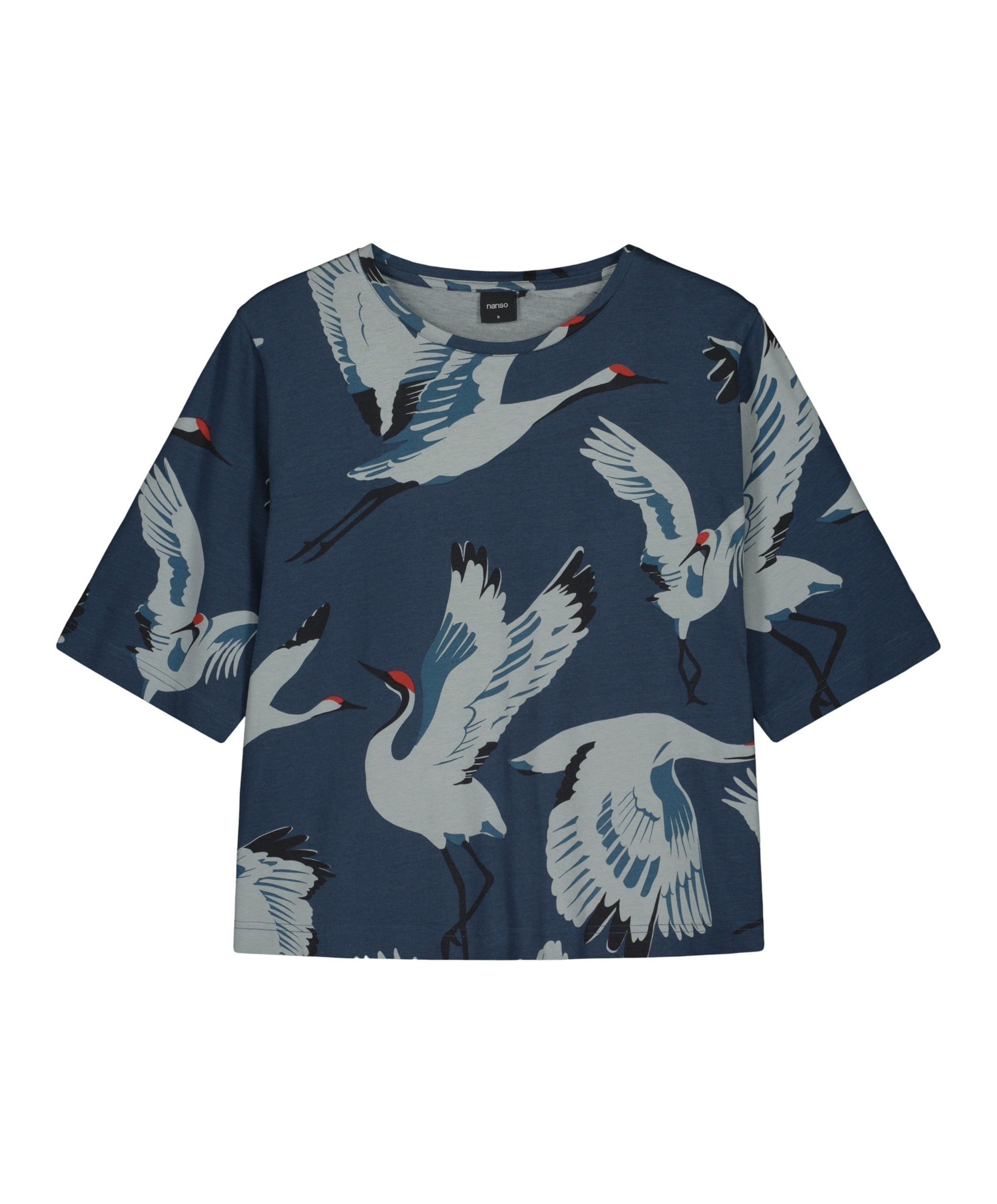 Dames pyjamatop blauw