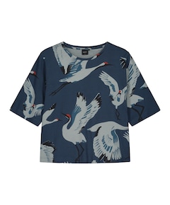 Dames pyjamatop blauw