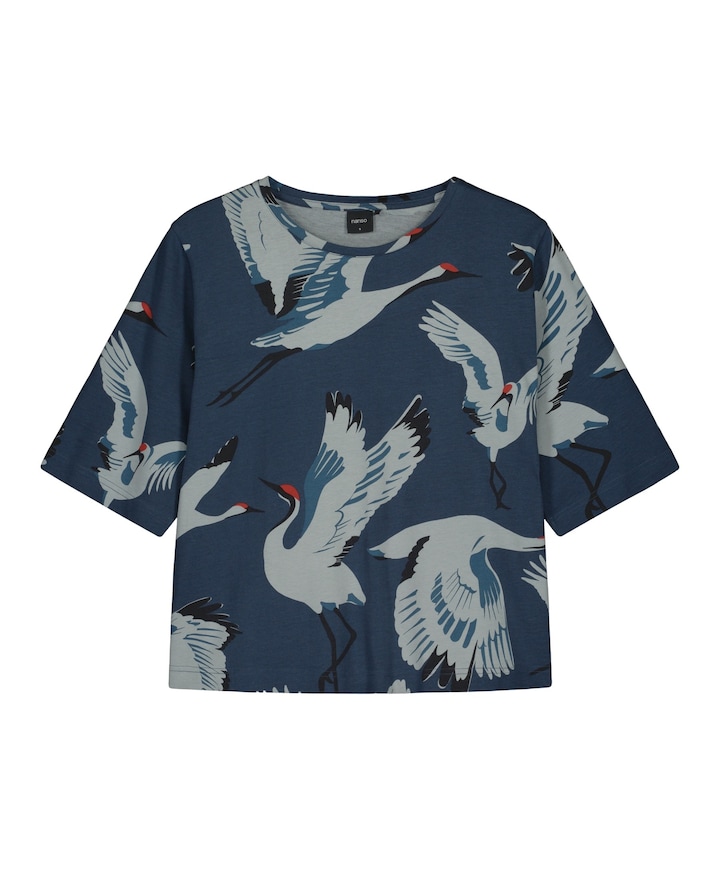 Dames pyjamatop blauw