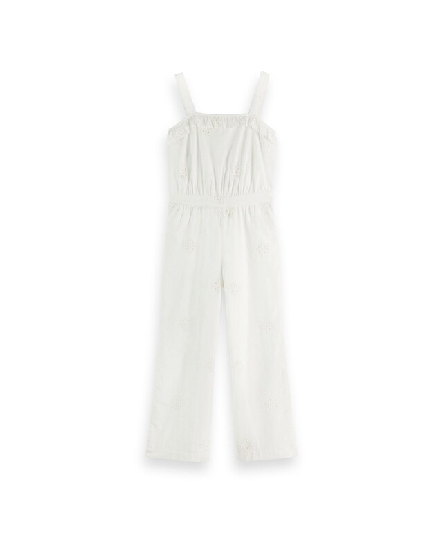 Broderie anglaise all-in-one jumpsuit ecru