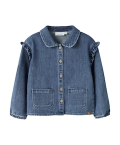 Meisjes blouse lange mouw blauw