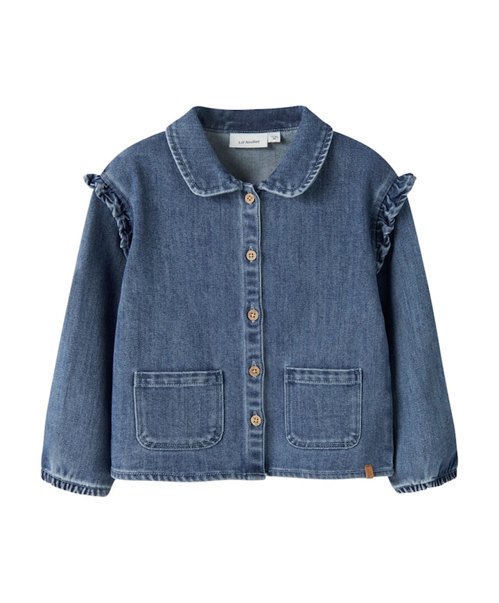 Meisjes blouse lange mouw blauw