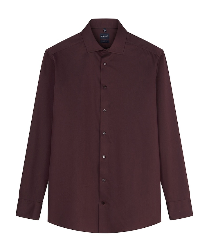 Heren overhemd extra lange mouw bordeaux