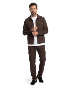 Heren overshirt bruin