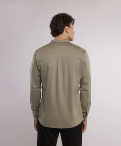 Heren overhemd lange mouw groen