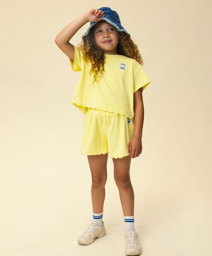 meisjes korte broek geel